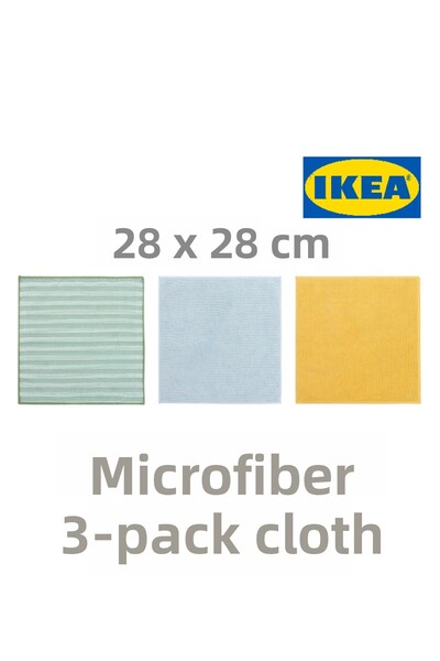 IKEA PEPPRIG cârpă din microfibră multicoloră 28x28 cm 3 bucăți