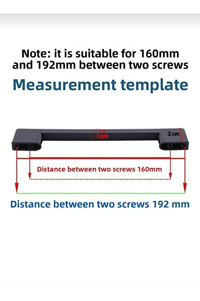 VİZYON 192 mm Furniture Cabinet Handle Drawer Handle U Screw Included