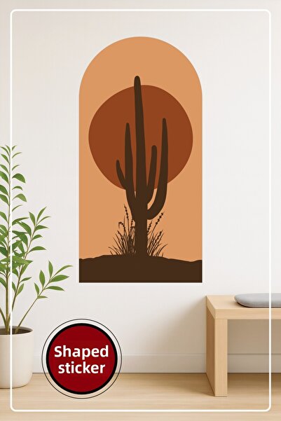 KOSS Dijital Autocolant decorativ de perete în formă ovală, cu model natural ...