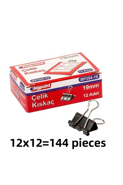 Bigpoint Steel Clamp 19 mm Box of 12 144 Pieces