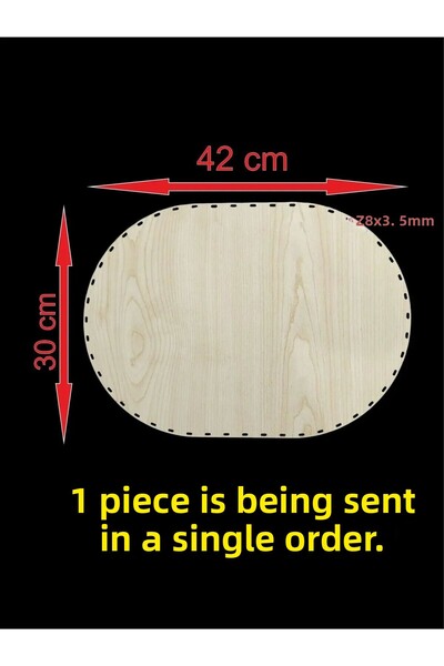 ASUDE HEDİYELİK Cremă de lemn 42x35 Cm 1 bucată Raddan Coș Tavă din bambus Pl...