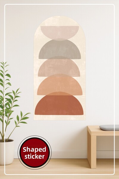 KOSS Dijital Formă ovală, stil boem, culori și modele, autocolant decorativ d...