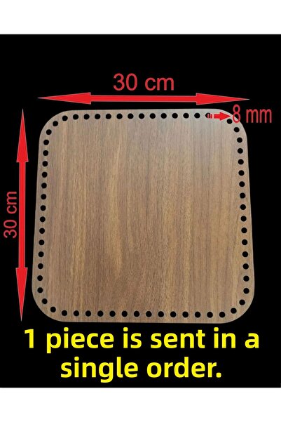 ASUDE HEDİYELİK Lemn de nuc 30x30 cm 1 bucată Tavă din bambus Placă de tricot...