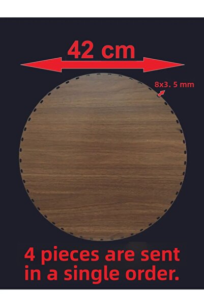 ASUDE HEDİYELİK Placă din lemn de nuc 42 cm 4 buc. Tavă din bambus Placă de t...