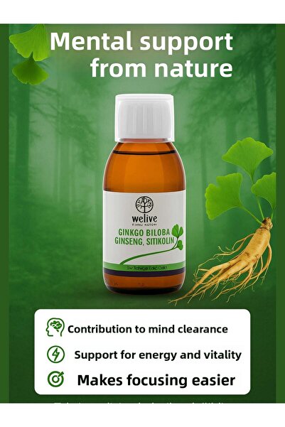 Welive Gınkgo Biloba Ginseng Siticolin Liquid Food Supplement 150 ml