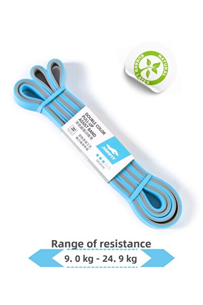 JOINFIT Resistance Band and Exercise Band Blue-Grey Light - 100% Natural Rubber