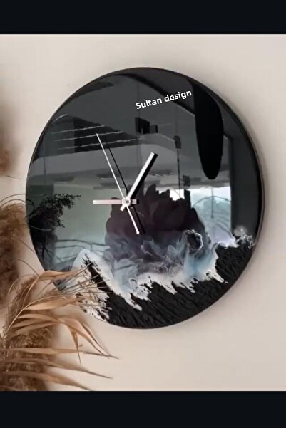 Sultan Tasarım Κομψό ρολόι τοίχου με σχέδιο 40 CMEpox - διάμετρος 40 cm