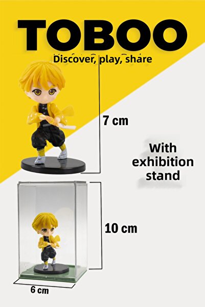 shop مجسم زينيتسو أغاتسوما الصغير من أنمي Demon Slayer P1 - مع حامل، مجموعة ب...