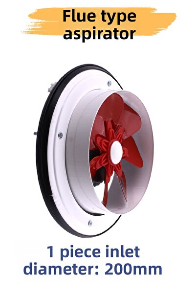 Badem10 Silent Chimney Type Aspirator 200 mm Fan Ventilation Dirty Air Strong Air Suction Odor Kitchen Industry