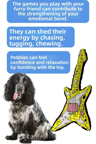 Havhav Plush Guitar Dog Toy Vikvik Sound Special Design Dog Activity Toy