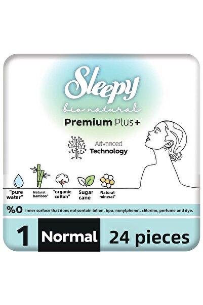 Sleepy فوط صحية بيو ناتشورال بريميوم بلس عادية 24 قطعة