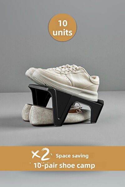 grimorlife 10 bucăți de rampă dublă pentru pantofi, organizator de pantofi, o...