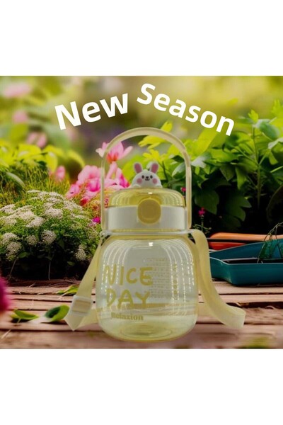 Relaxion Cute Rabbit Flask (1100 ml) with Sticker Gift
