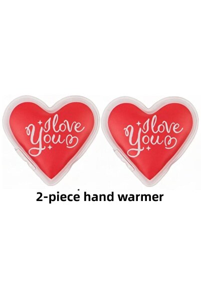 Bosphorus 2 Pcs Heart Love Message Pocket Warmer, Hand Warmer, Hot Water Bag Pvc 9cm