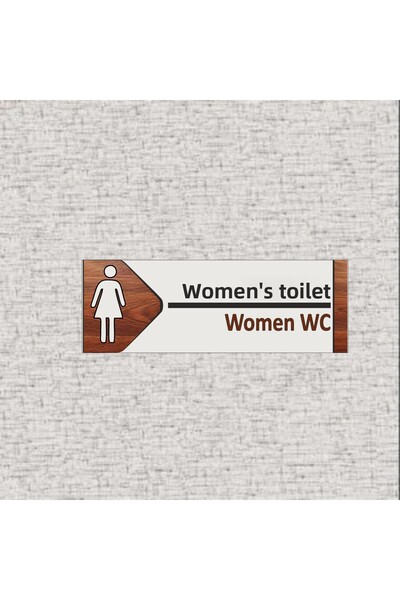sıradışıhediyem Metal Women's Toilet Office Room Door Nameplate Direction Sig...