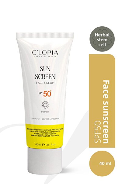 C'LOPIA BEAUTY Facial Sunscreen Spf 50+ Uva & Uvb Protection Herbal Stem Cell...