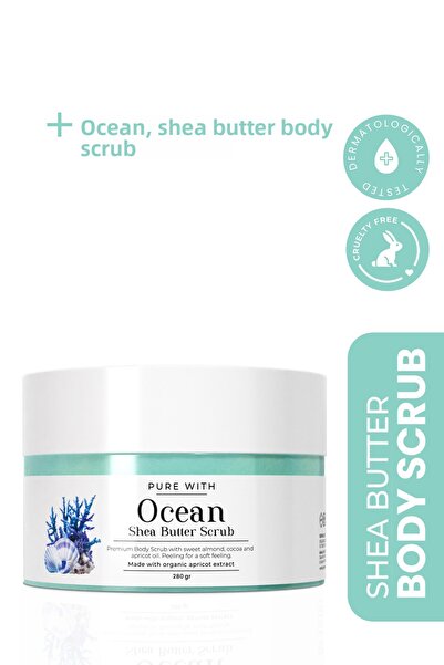 Pure With Ocean Breeze Shea Butter Scrub Nourishing Purifying Moisturizing Bo...