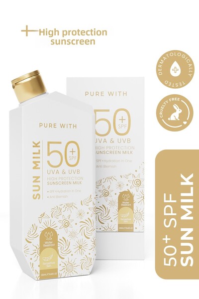 Pure With 50 Spf High Protection Sunscreen Sunscreen Sun Milk