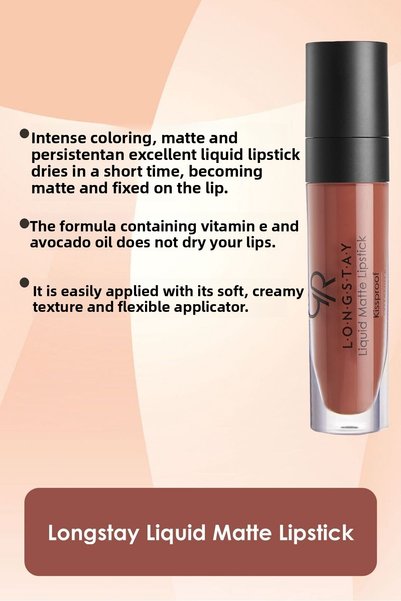 Golden Rose Longstay Liquid Matte Lipstick No:27 Milky Chocolate - Likit Mat Ruj - 8691190856274