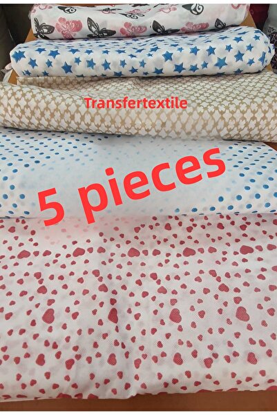 aktartekstil غطاء لحاف منقوش مقاس 100×50×40 سم ألوان متنوعة 5 قطع