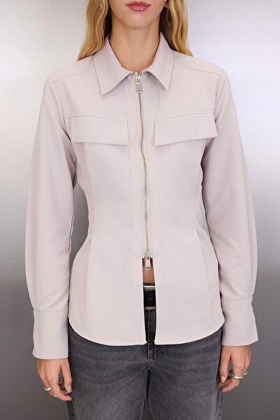 Trendyol Collection Kőcipzáras részletes ing TWOAW26GO00044