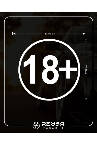 Reysa Tasarım 18 Araba Stickeri 16x16 Cm Beyaz