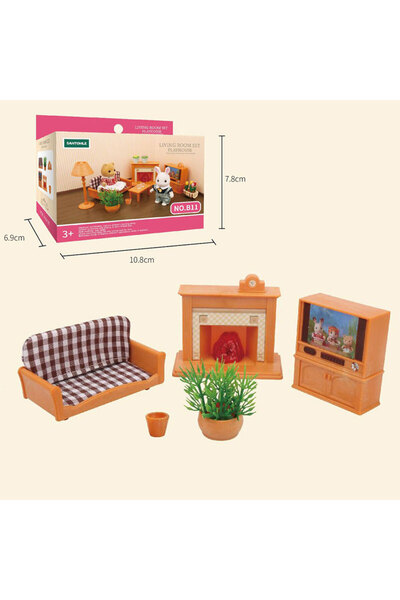 Choice6 B11 1:12 أثاث بيت الدمية العائلي في الغابة بيت الدمية المصغر من مونتي...