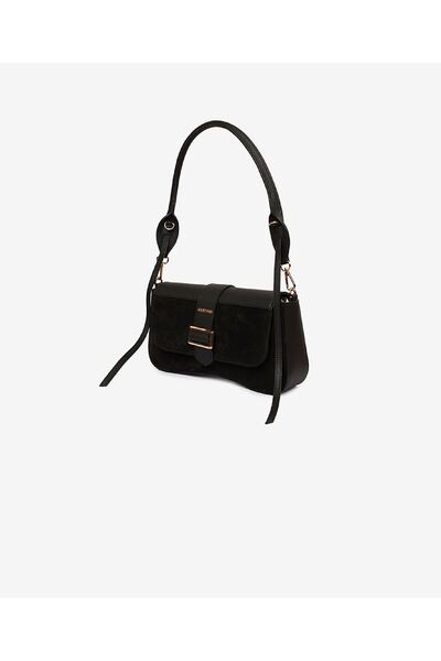 Greyder Kadın Siyah Mıknatıslı Omuz Çantası 4K2CN69634
