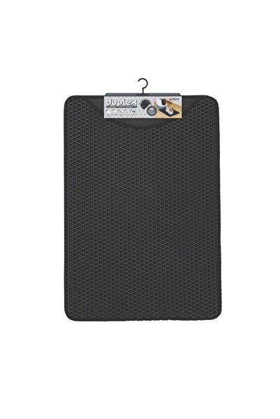 M-PETS DUPLEX ELEKLİ KEDİ KUMU PASPASI SİYAH 45X65CM