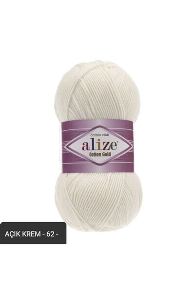 Alize Cotton Gold Amigurumi Ipi 100 Gr El Örgü Ipi Punch Ipi Renk Kodu-açık Krem-62-pamuk+akrilik