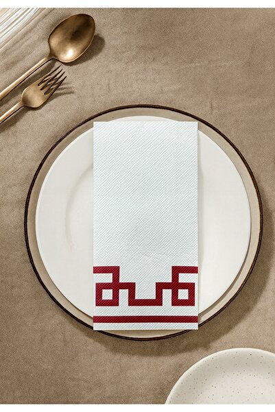 pelure store Luva Bordo Desenli 16'li Kağıt Airsoft Peçete