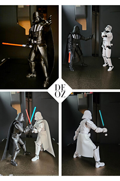 DEOZ3D Dummy 13 X Darth Vader +56 parça Detaylı Yapboz Koleksiyonluk 3D Baskı Figür