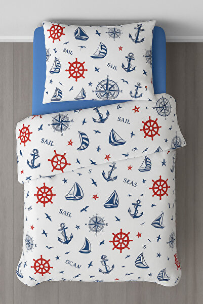 sehra Cotton Single Duvet Cover Set Children's Pattern Quilt Cover + Fitted Sheet + 1 Pillowcase