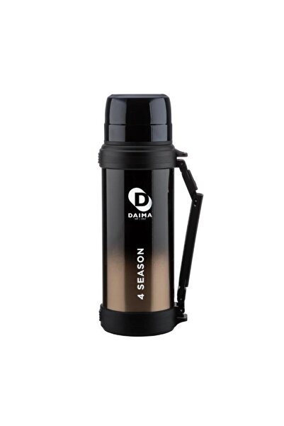 daıma hot/cold Daima 4 Season 12 Saat Sıcak 24 Saat Soğuk Termos Siyah 1800 Ml