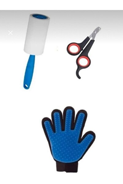 Ars Shopping قفازات تمشيط، مقص أظافر، بكرة جمع الريش، للقطط والكلاب والأرانب