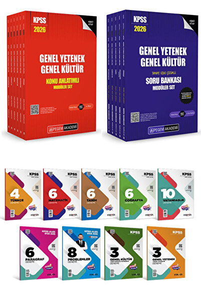 Pegem Akademi Yayıncılık 2026 KPSS Lisans Genel Yetenek Kültür Konu Anlatım S...