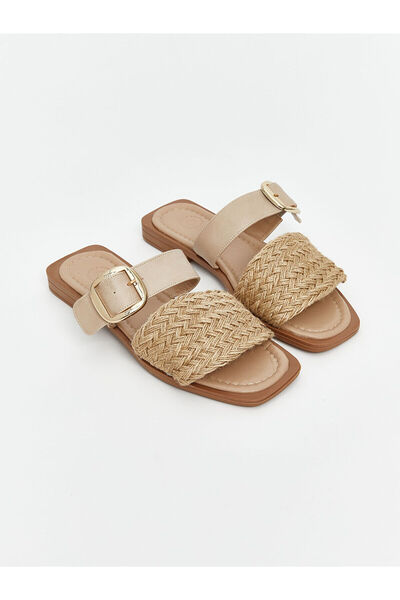 LC Waikiki New Season Double Striped Women's Slippers - S5Jo74Z8