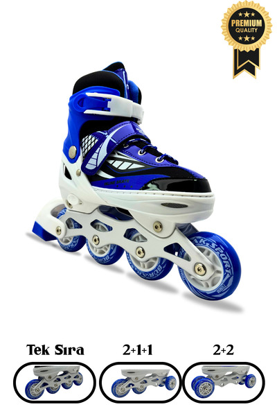 İMVULA Adjustable Training Roller Skates with Lights Single-Row and Double-Wheel Roller Skates