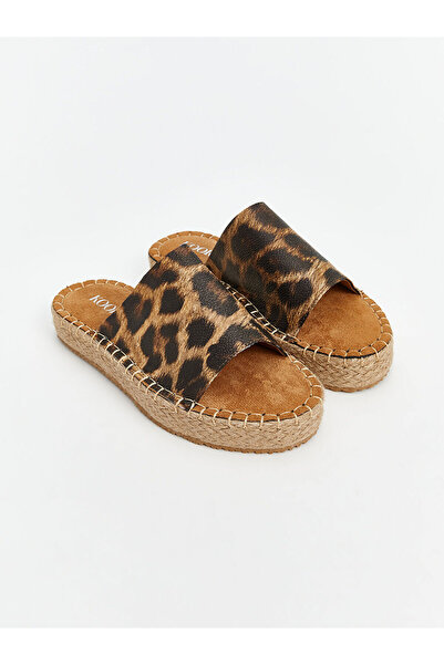 LC Waikiki Дамски чехли с леопардови шарки за новия сезон - S5JO76Z8