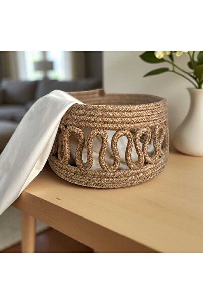 Hediyeninellitonu coș de paie, coș de bambus, coș decorativ lucrat manual