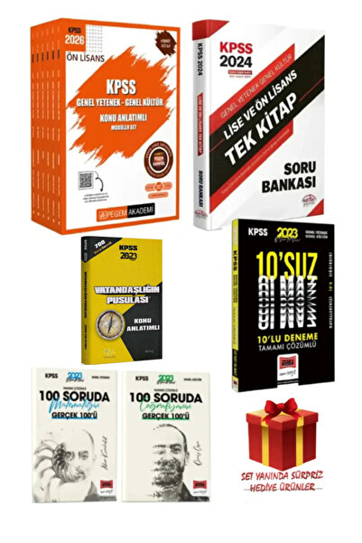 Pegem Akademi Yayıncılık 2026 Pegem Ön Lisans KPSS GYGK Konu Anlatım Modüler Set+Editör Lise Önlisans SB+100 Sorudalar+Deneme