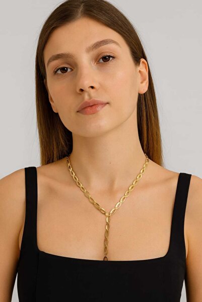 Ralp Moda قلادة على شكل سلسلة قطرة على شكل حرف Y