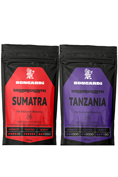Bongardi Coffee مجموعة تطوير قهوة سوماترا تنزانيا داماك، 2 × 200 جرام، قهوة أ...