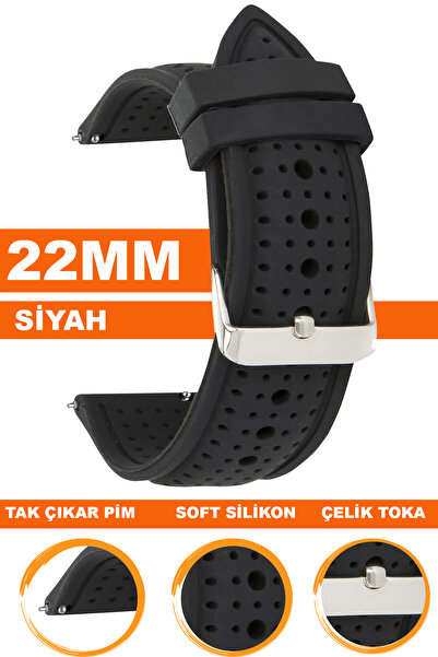 COBRA 22mm Fossil-Welder-Casio-Seiko-Omega-Armani Saat Uyumlu Silikon Saat Ko...