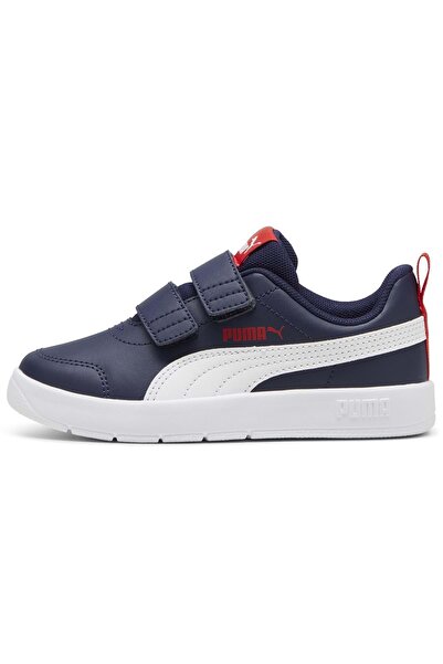 Puma Courtflex V3 V Ps 397642 Ortopedik Çocuk Spor Ayakkabı LACİVERT