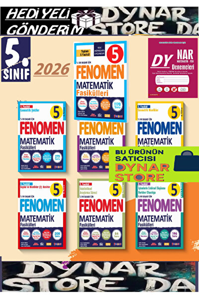 Fenomen Yayıncılık FENOMEN 5.SINIF MATEMATIK FASIKÜL SETI (1-2-3-4-5-6. SAYIL...