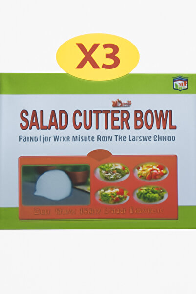 Generic Salad Chopping Bowl White 8.9x7.1x3.9inch