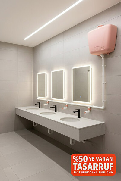 hilal kimya Merkezi Depolu 20 Lt 6 Musluklu Butonlu Sıvı Sabunluk Sistemi – O...