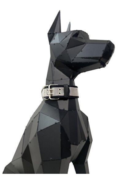Tasma Market Grey-black Soft Textured Large Breed Dog Collar