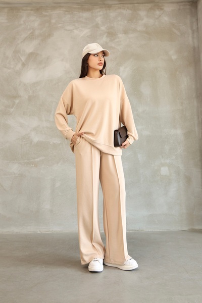 PONÇİK modal oyso kumaş eşofman takımı oversize rahat kalıp 24588